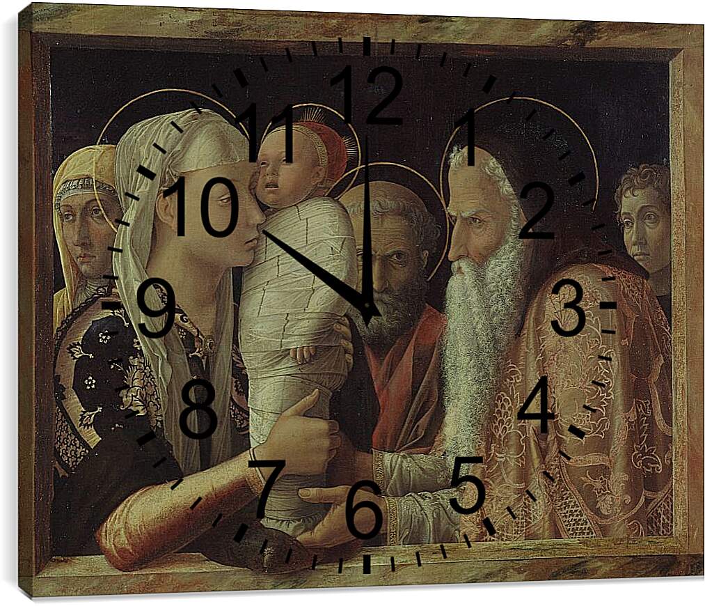 Часы картина - Принесение во храм. Андреа Мантенья