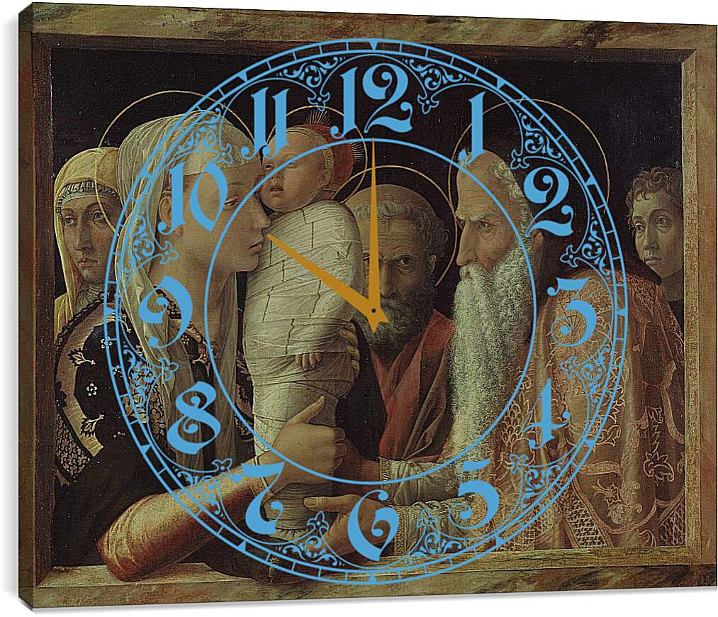 Часы картина - Принесение во храм. Андреа Мантенья