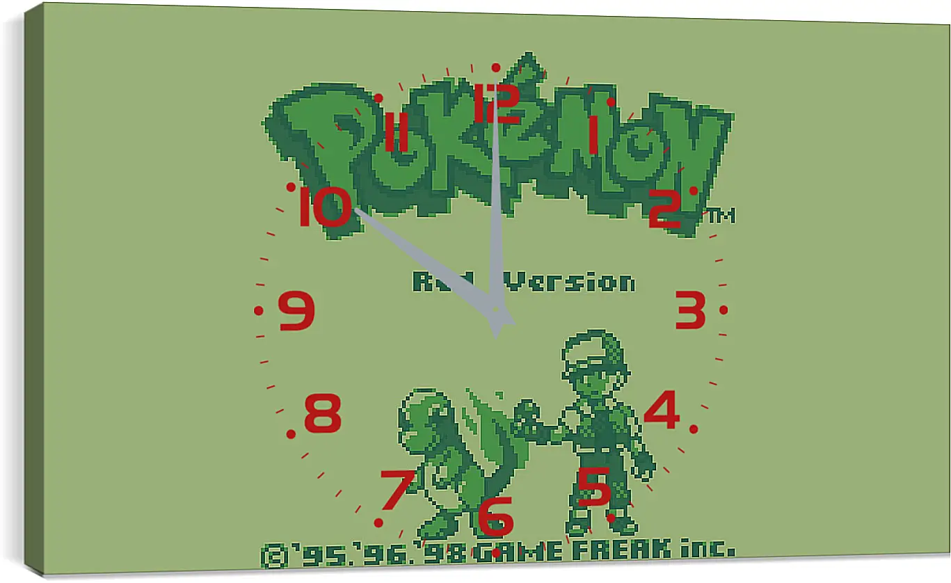 Часы картина - Pokemon Red Version
