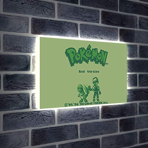 Лайтбокс световая панель - Pokemon Red Version
