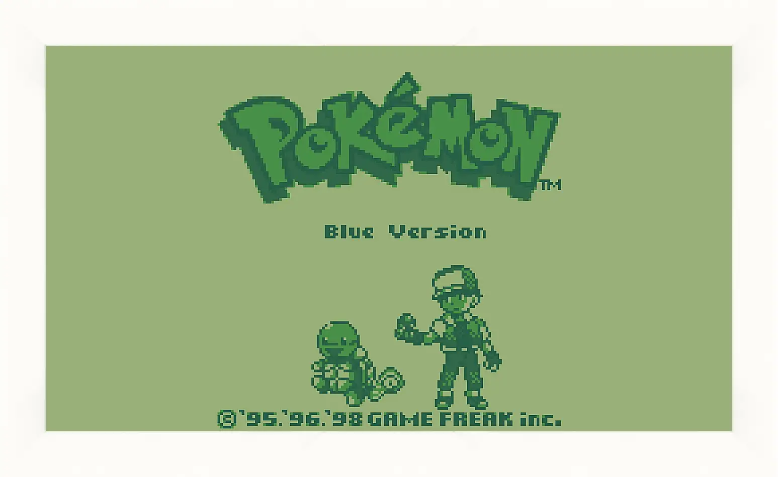 Картина в раме - Pokemon Blue Version
