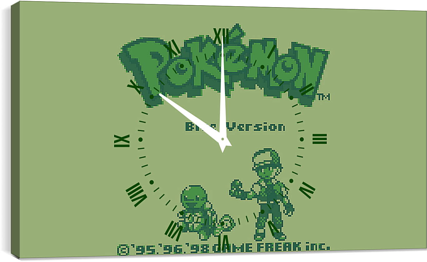 Часы картина - Pokemon Blue Version
