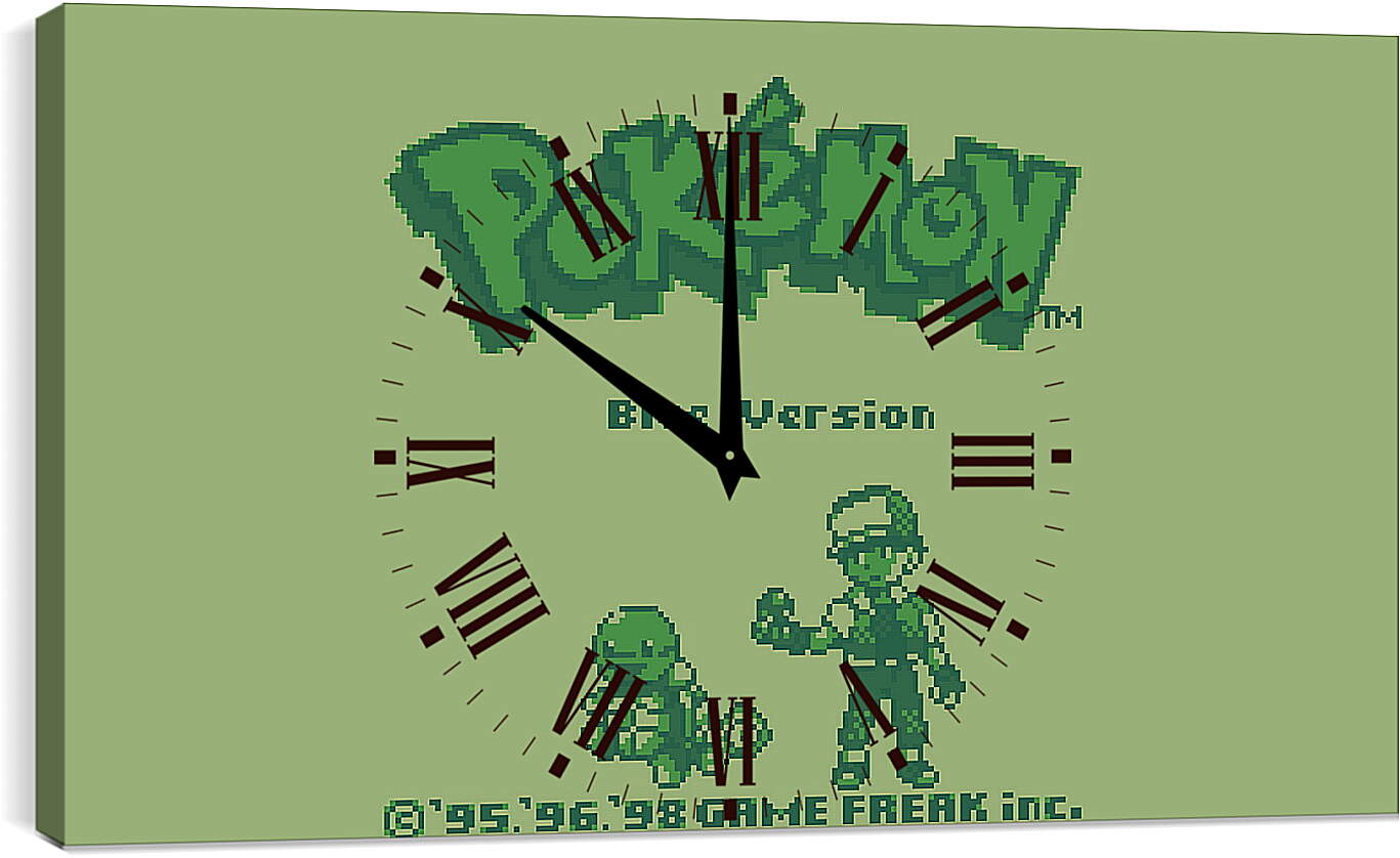 Часы картина - Pokemon Blue Version
