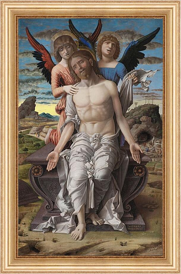 Картина в раме - Христос — страдающий спаситель. Андреа Мантенья