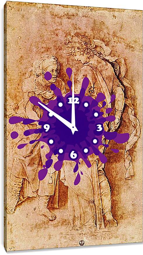 Часы картина - Юдифь и Олоферн. Андреа Мантенья