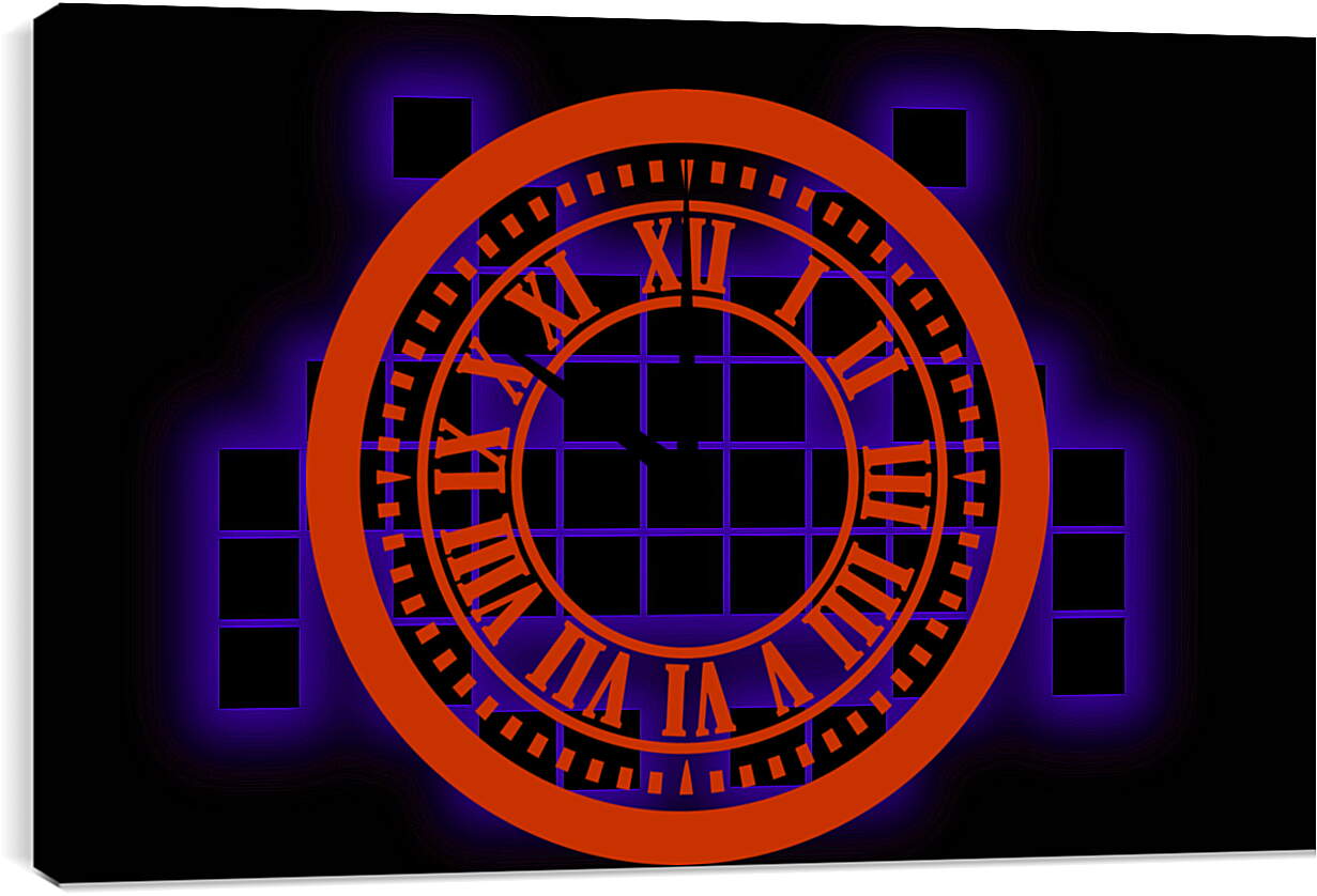 Часы картина - Space Invaders
