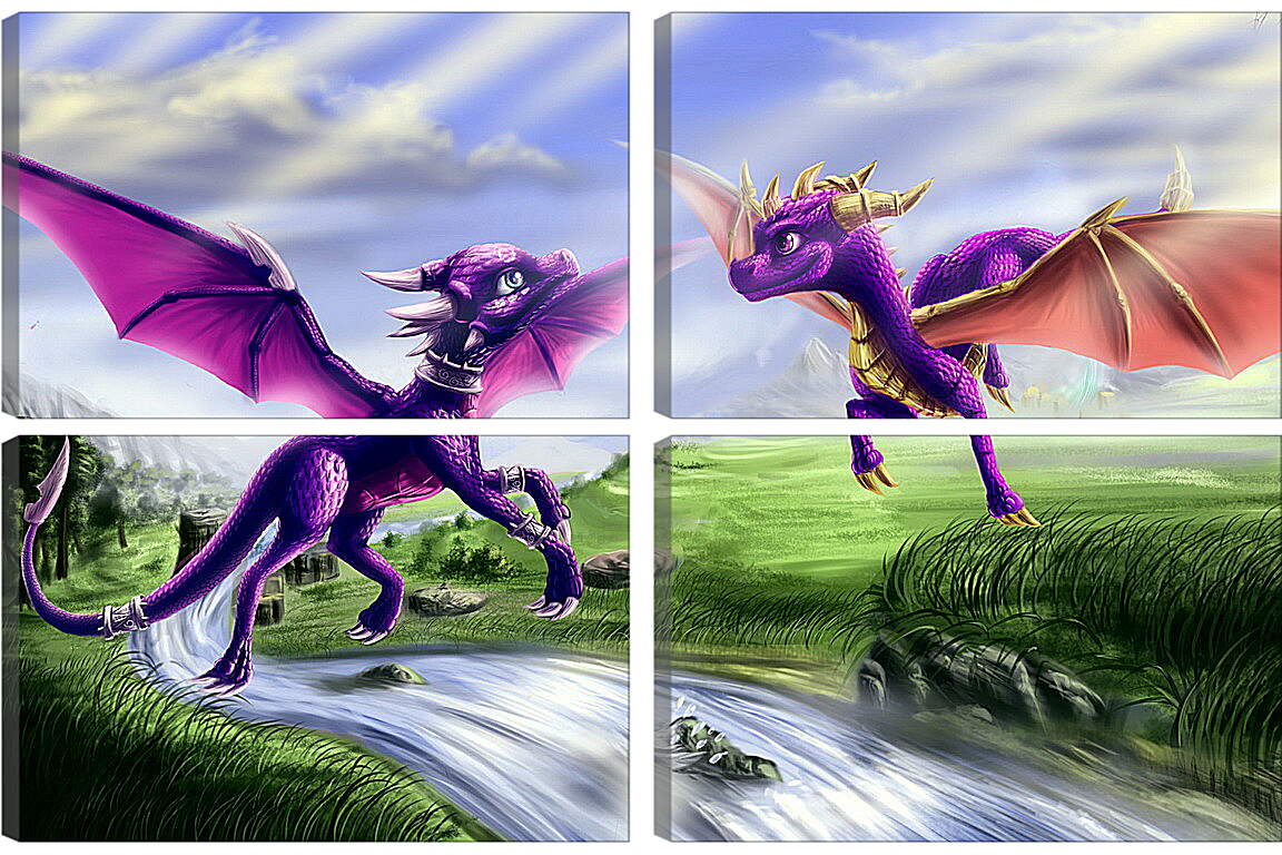 Модульная картина - Spyro The Dragon
