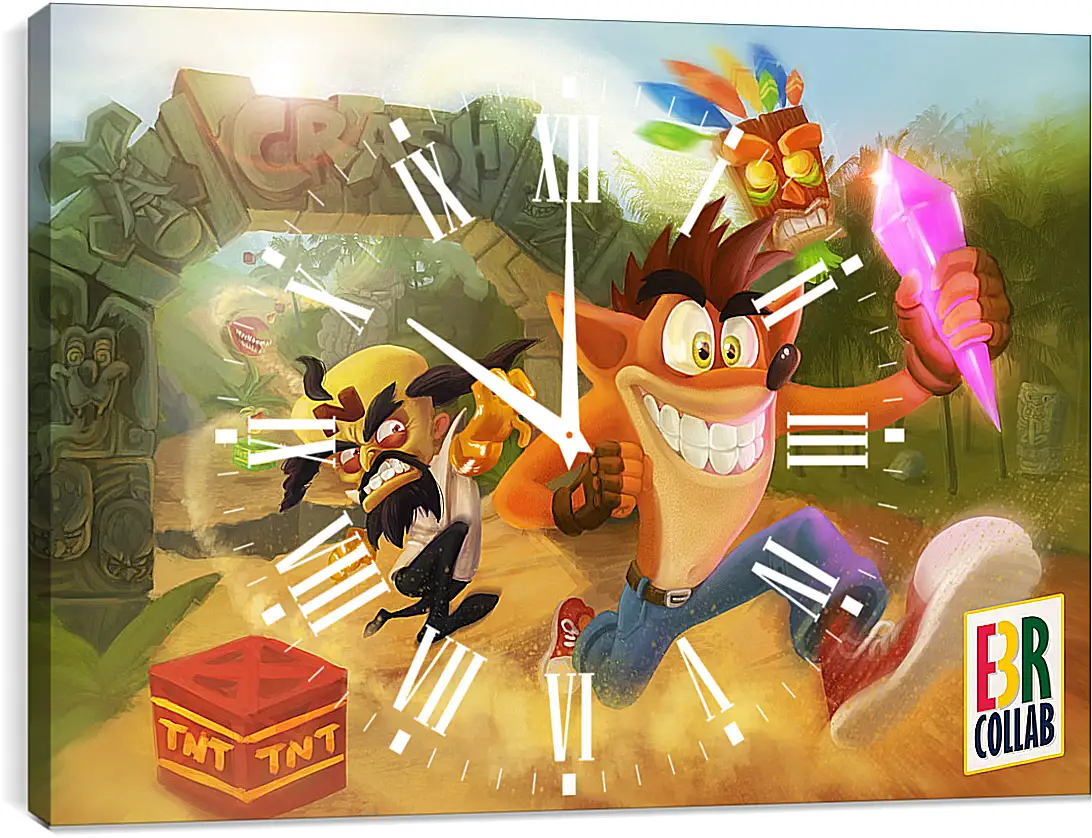 Часы картина - Crash Bandicoot
