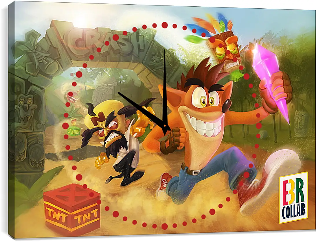 Часы картина - Crash Bandicoot
