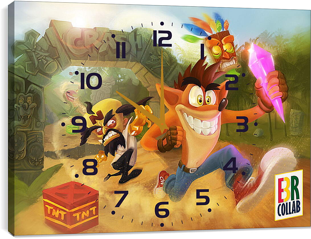 Часы картина - Crash Bandicoot
