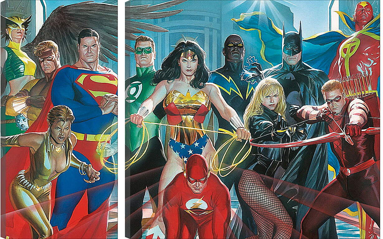 Модульная картина - Justice League Heroes
