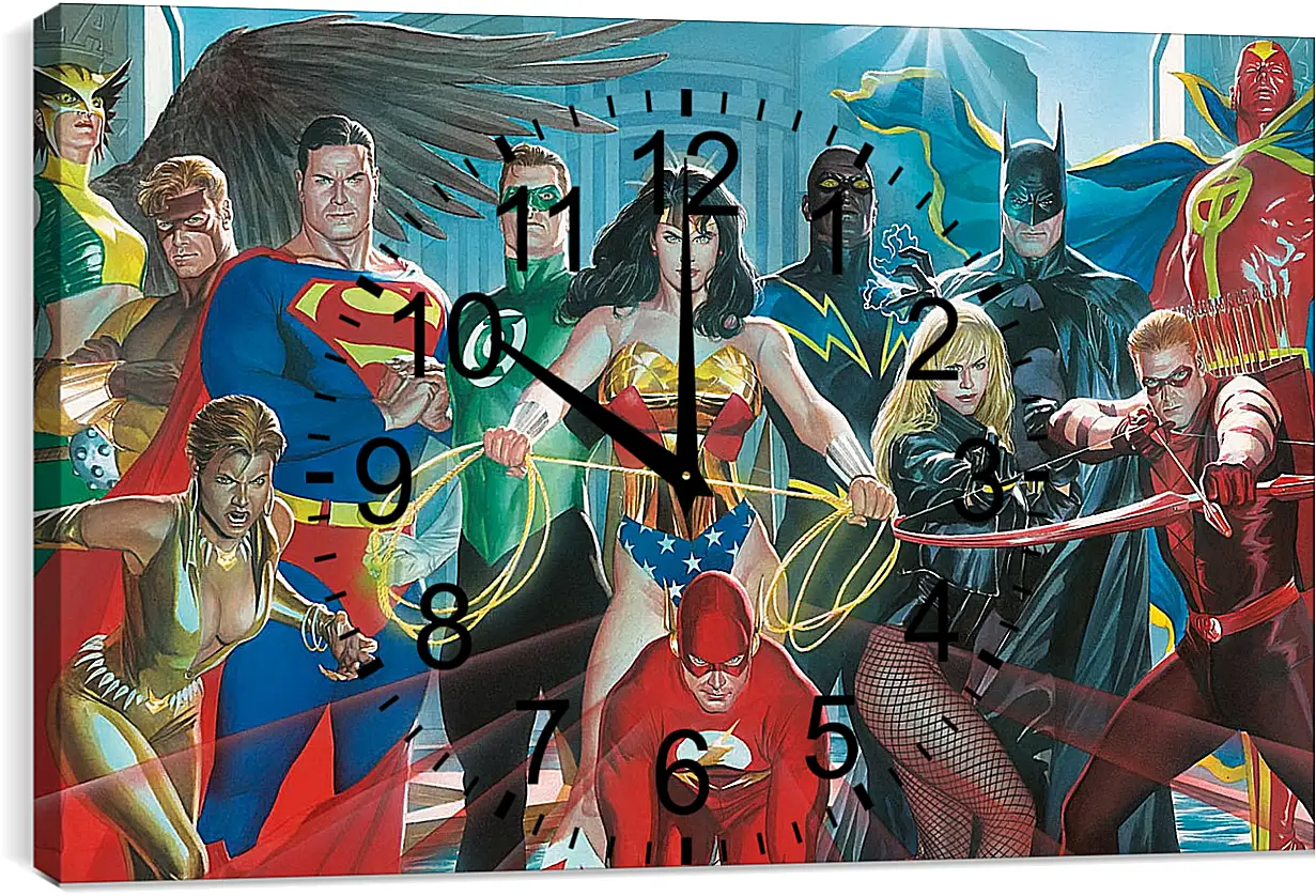Часы картина - Justice League Heroes
