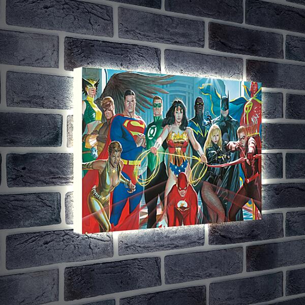 Лайтбокс световая панель - Justice League Heroes
