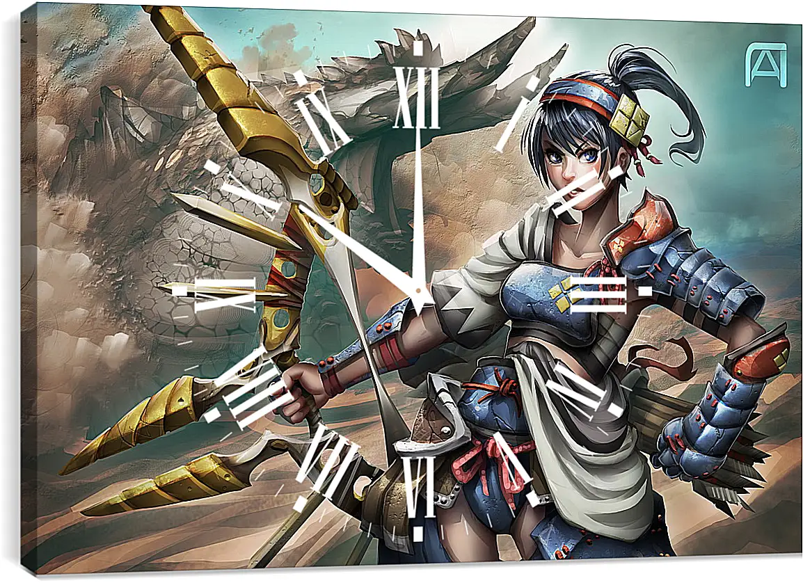 Часы картина - Monster Hunter
