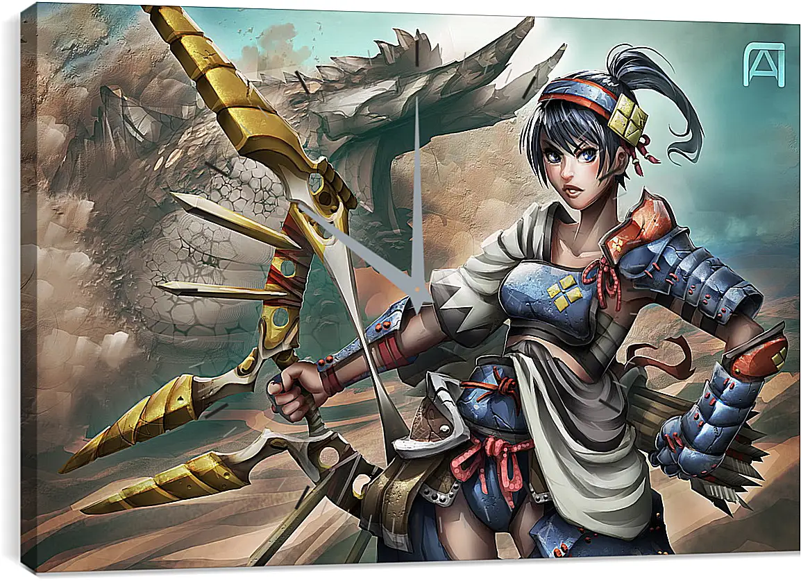 Часы картина - Monster Hunter
