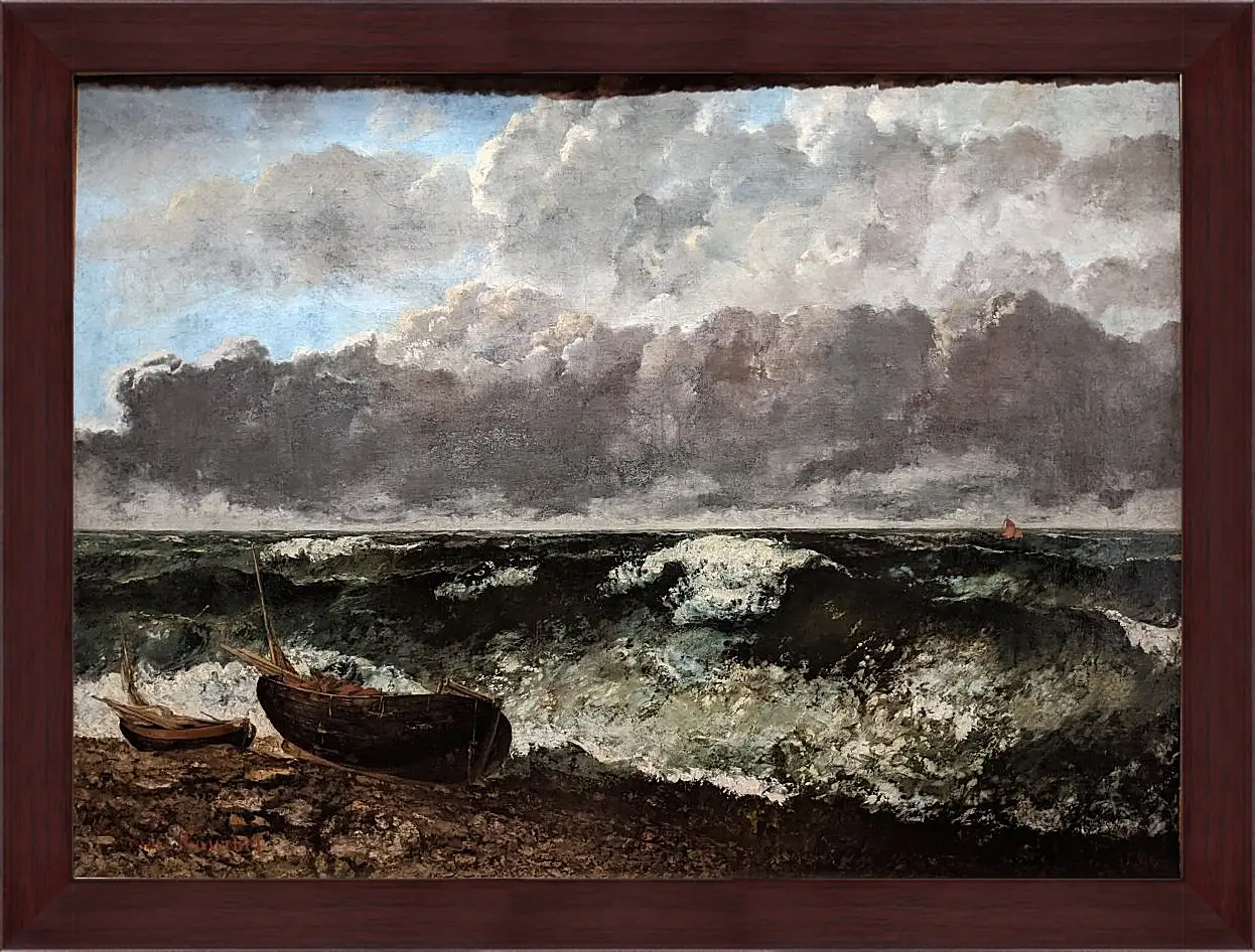 Картина в раме - Stormy sea. Жан Дезире Гюстав Курбе