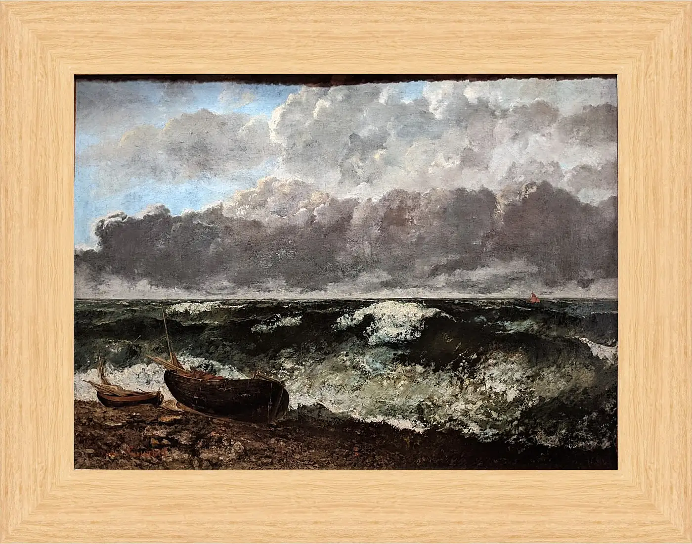Картина в раме - Stormy sea. Жан Дезире Гюстав Курбе