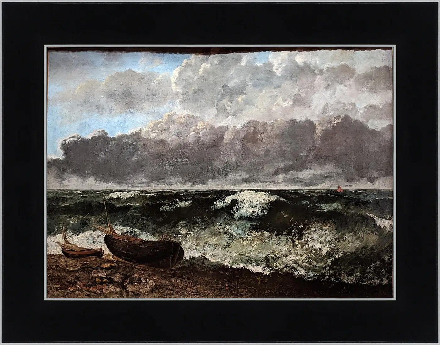 Картина в раме - Stormy sea. Жан Дезире Гюстав Курбе