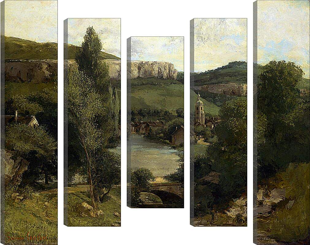 Модульная картина - View of Ornans. Жан Дезире Гюстав Курбе