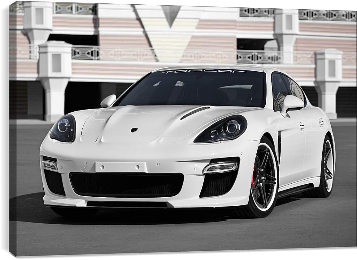 Постер и плакат - Porsche Panamera белый