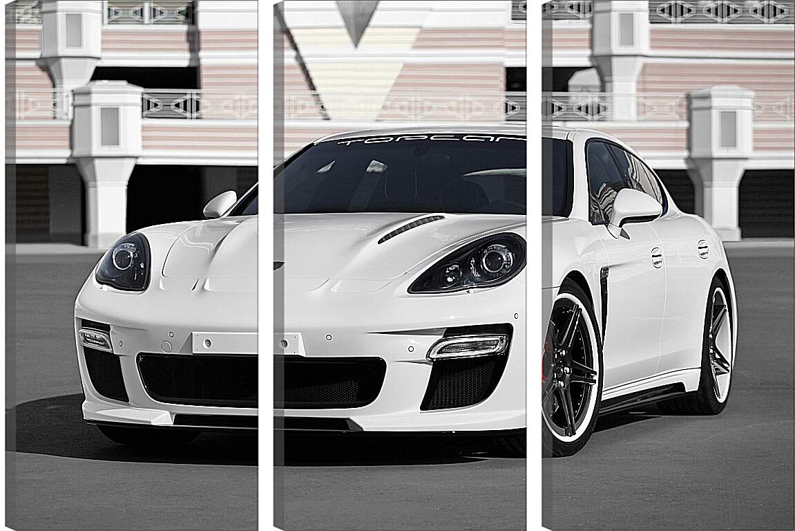 Модульная картина - Porsche Panamera белый