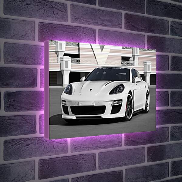 Лайтбокс световая панель - Porsche Panamera белый