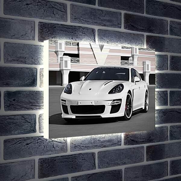 Лайтбокс световая панель - Porsche Panamera белый