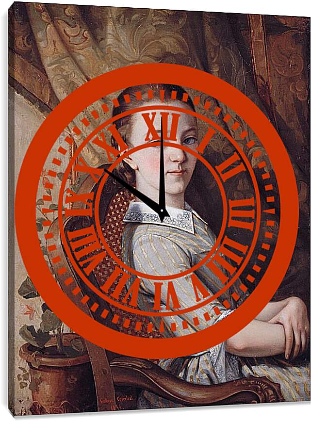 Часы картина - Жюльетт Курбе. Жан Дезире Гюстав Курбе