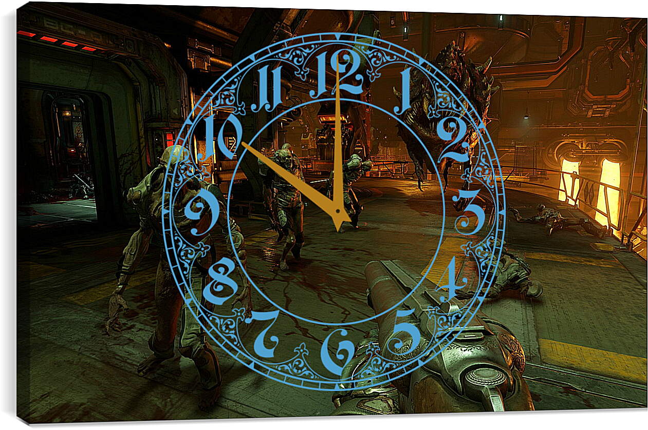 Часы картина - Doom 4
