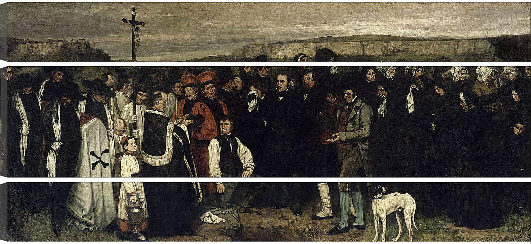 Модульная картина - Похороны в Орнане. Жан Дезире Гюстав Курбе