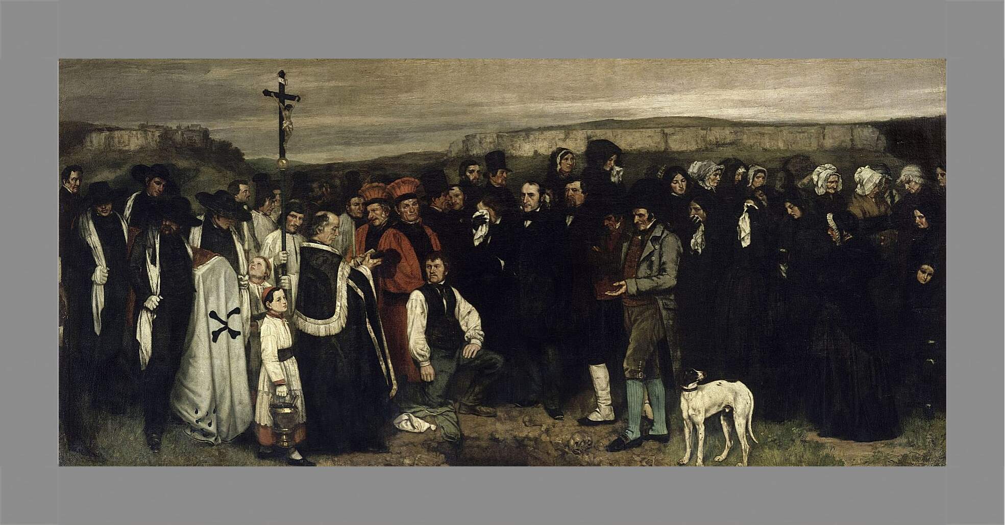 Картина в раме - Похороны в Орнане. Жан Дезире Гюстав Курбе