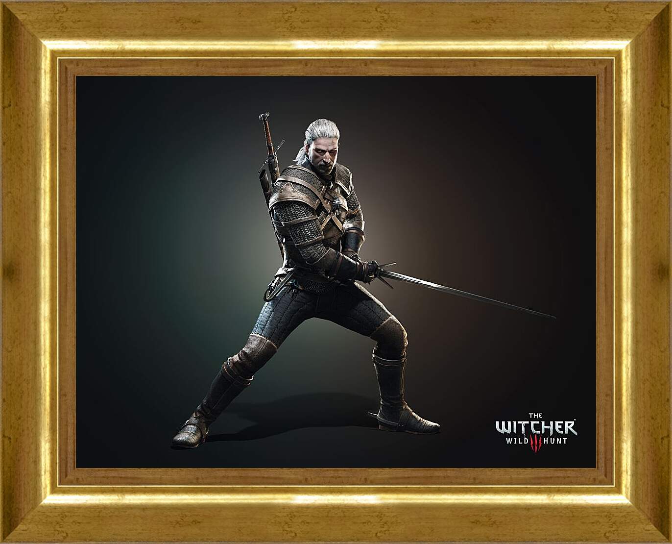 Картина в раме - The Witcher 3 (Ведьмак), Геральт в боевой стойке