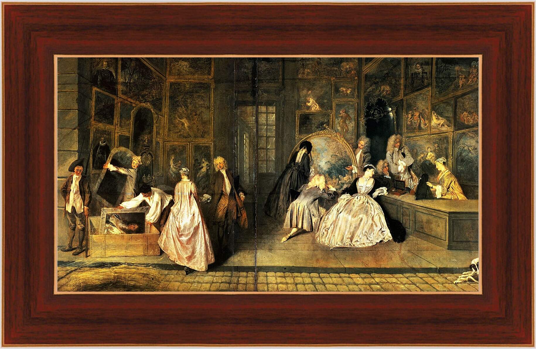 Картина в раме - L'Enseigne de Gersaint. Жан Антуан Ватто