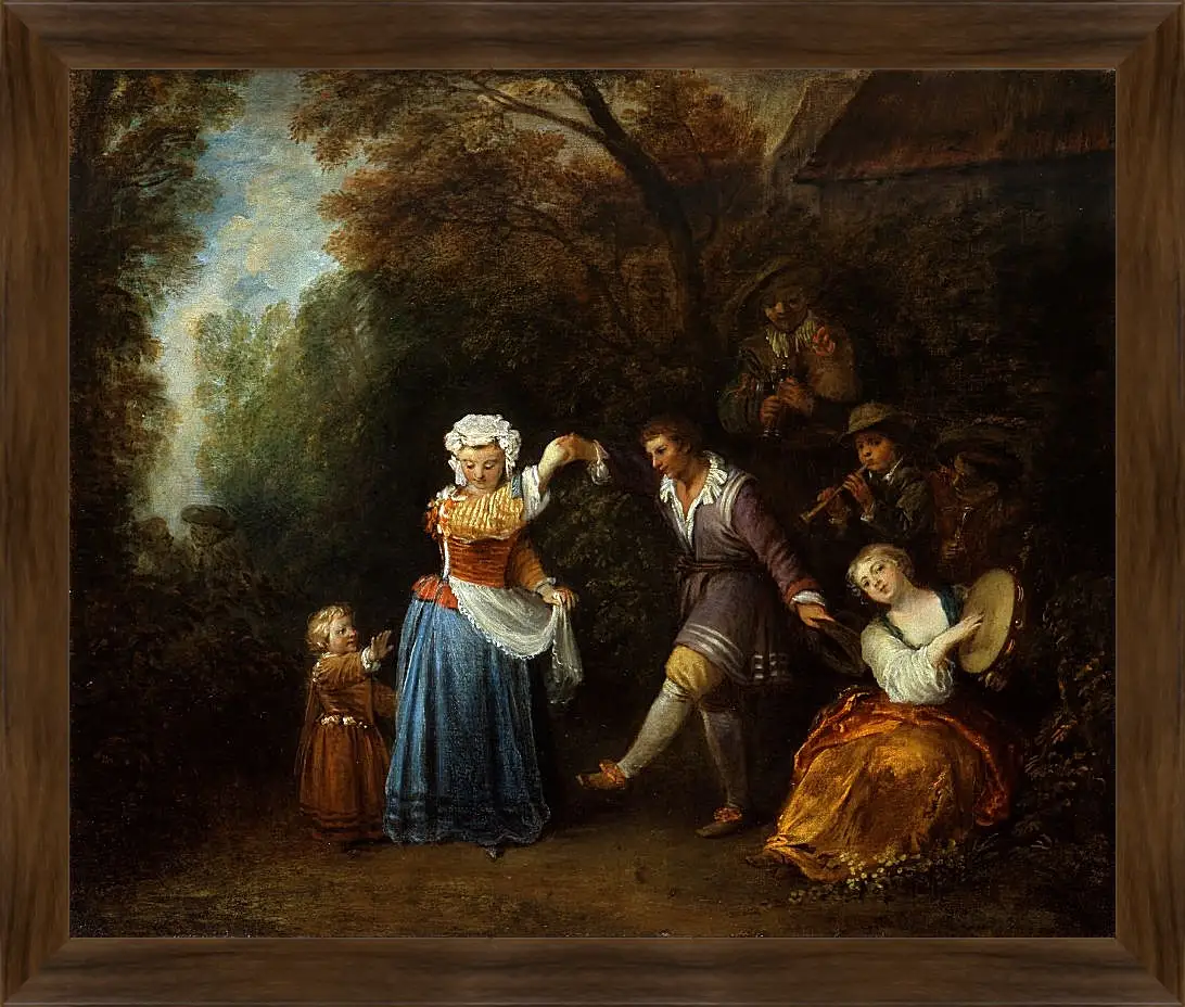 Картина в раме - The Country Dance. Жан Антуан Ватто