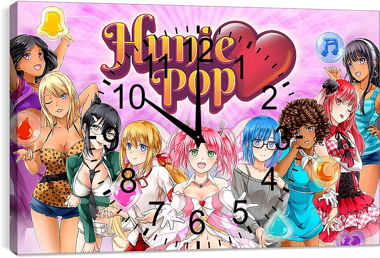 Часы картина - HuniePop
