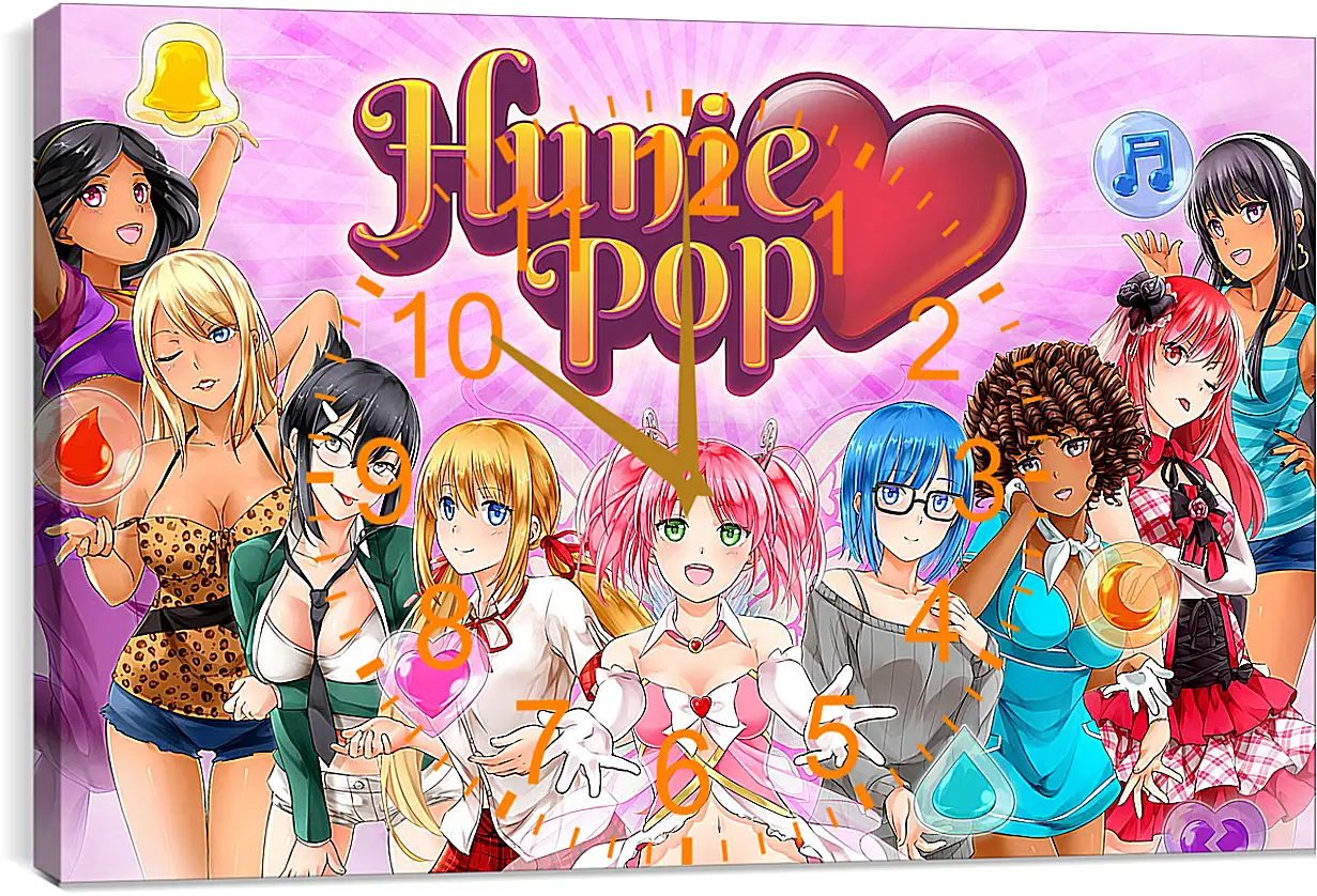 Часы картина - HuniePop
