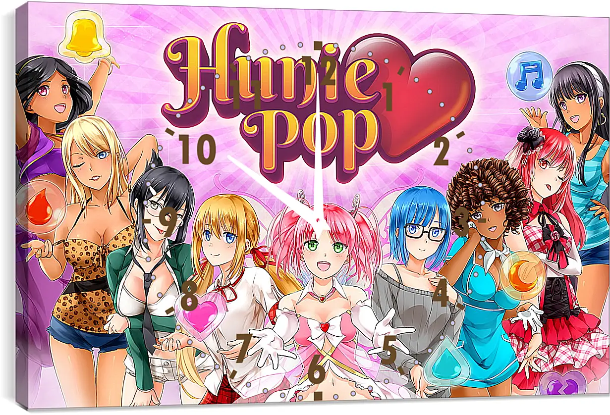 Часы картина - HuniePop
