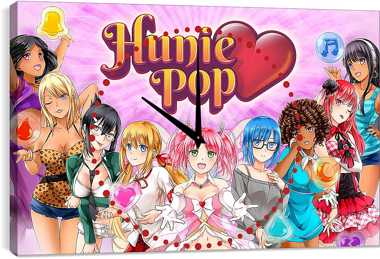 Часы картина - HuniePop
