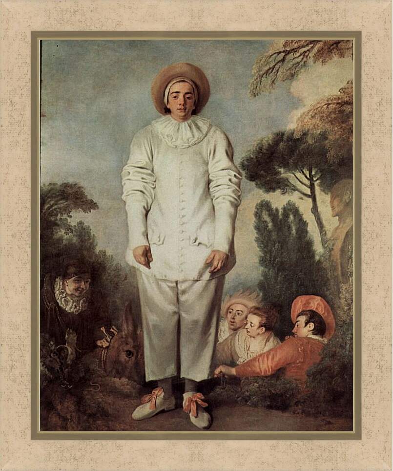 Картина в раме - Пьеро. Жан Антуан Ватто