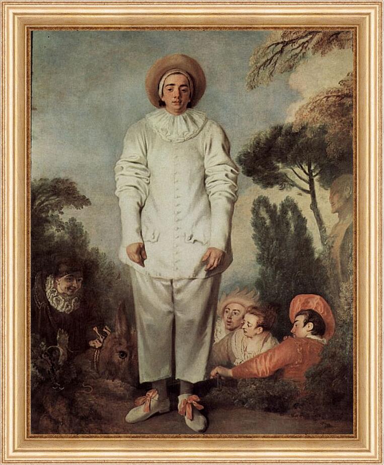 Картина в раме - Пьеро. Жан Антуан Ватто