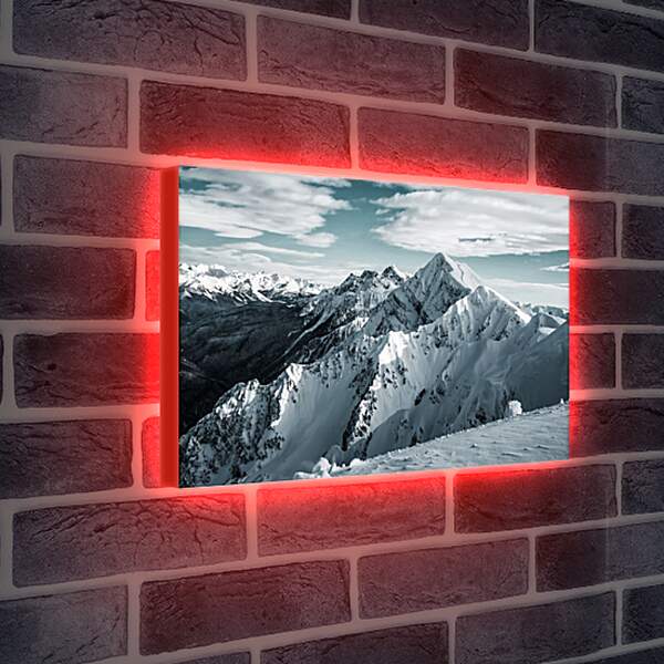 Лайтбокс световая панель - Вершины гор
