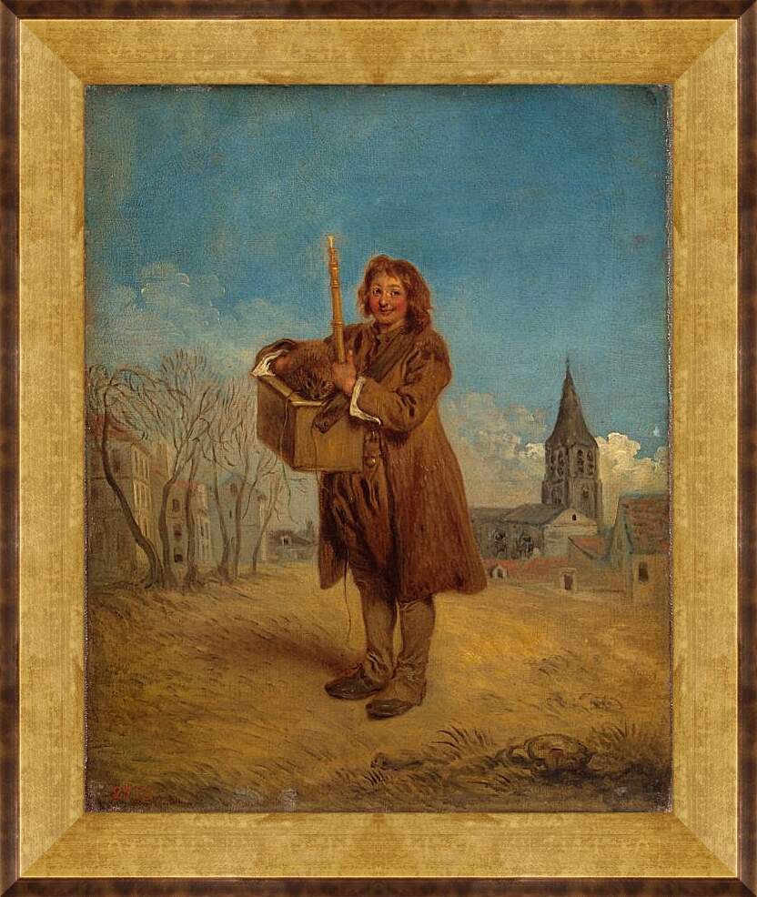 Картина в раме - Савояр с сурком. Жан Антуан Ватто