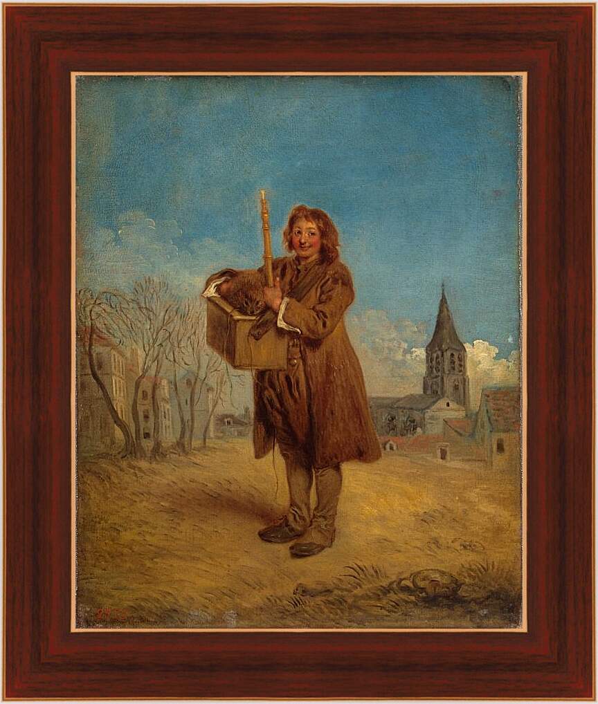 Картина в раме - Савояр с сурком. Жан Антуан Ватто