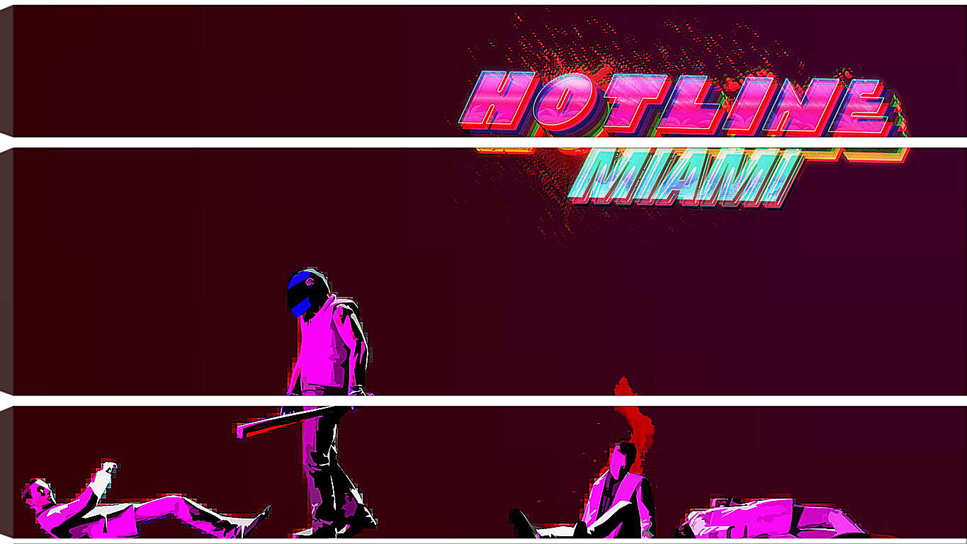 Модульная картина - Hotline Miami
