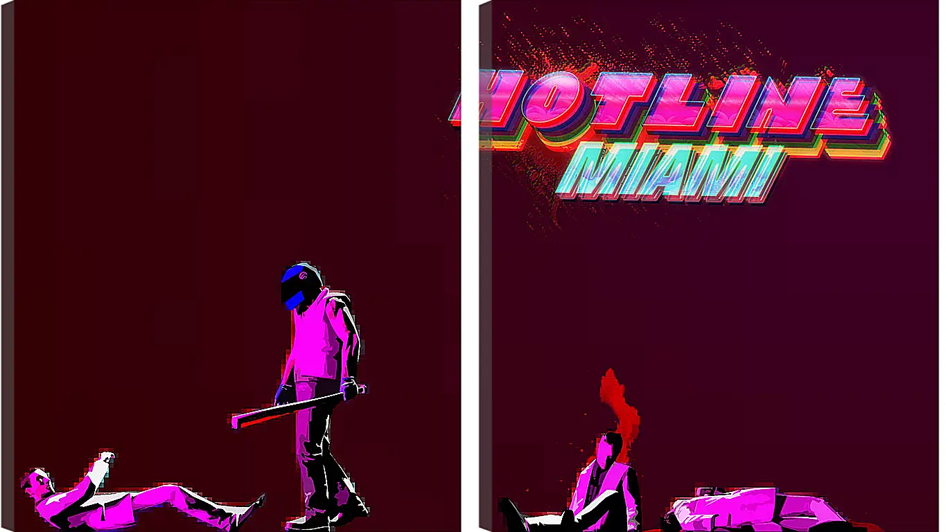 Модульная картина - Hotline Miami
