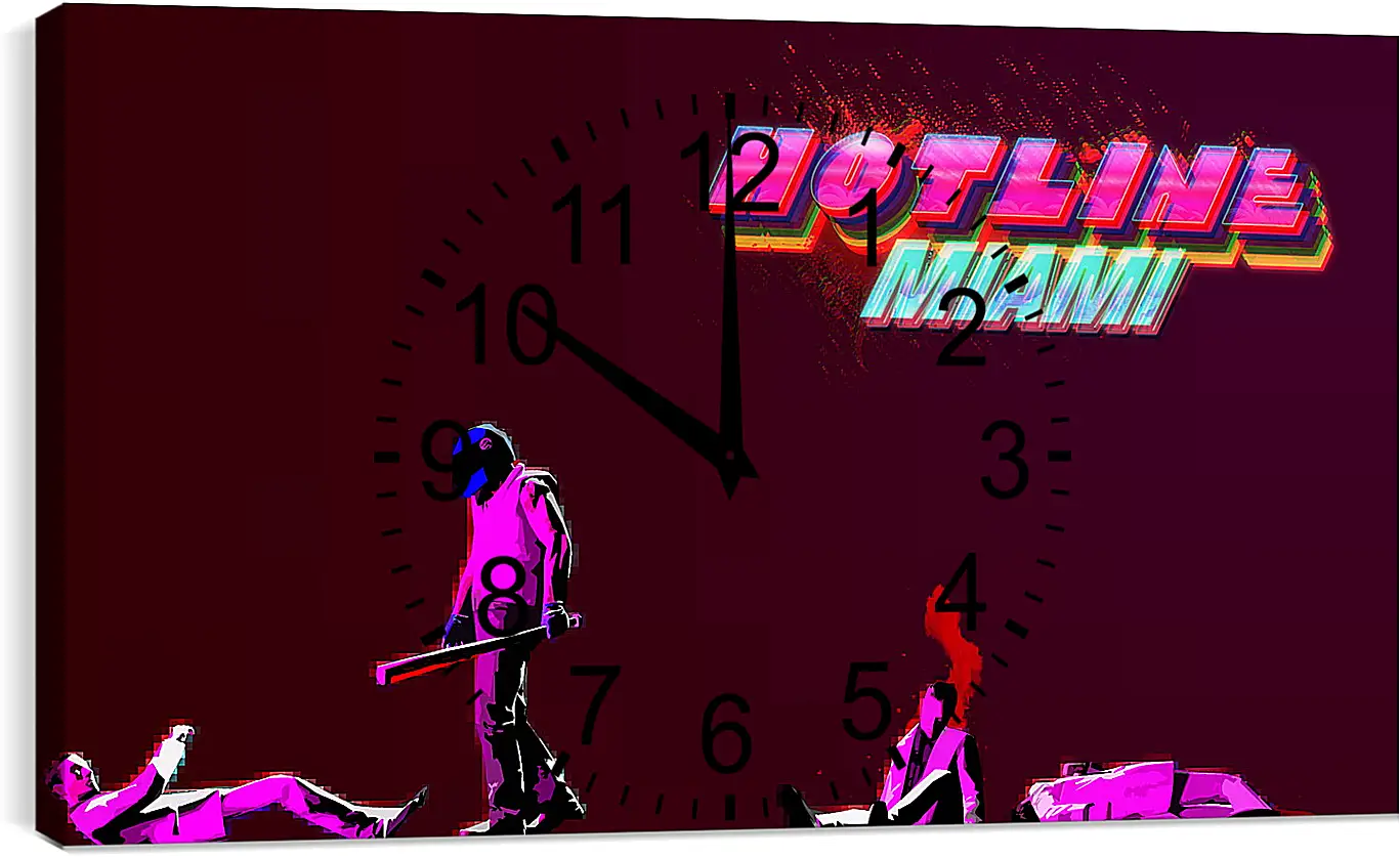 Часы картина - Hotline Miami
