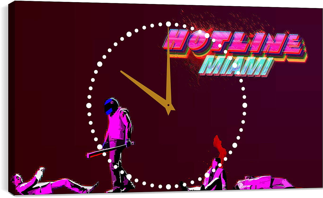 Часы картина - Hotline Miami
