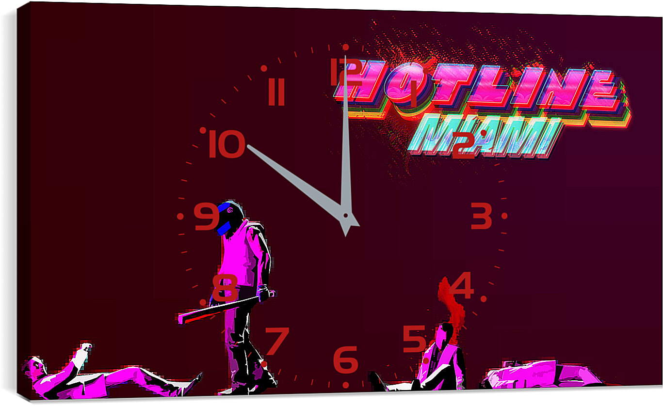 Часы картина - Hotline Miami
