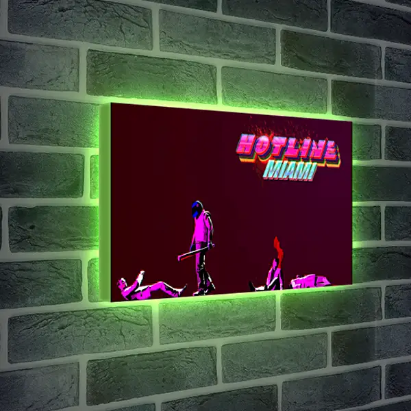 Лайтбокс световая панель - Hotline Miami
