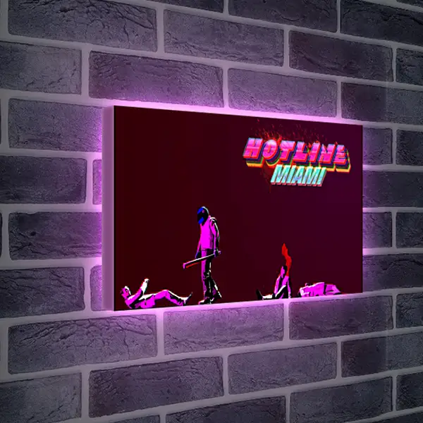 Лайтбокс световая панель - Hotline Miami
